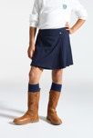 Gonna pantalone corta a pieghe blu navy per bambina 4