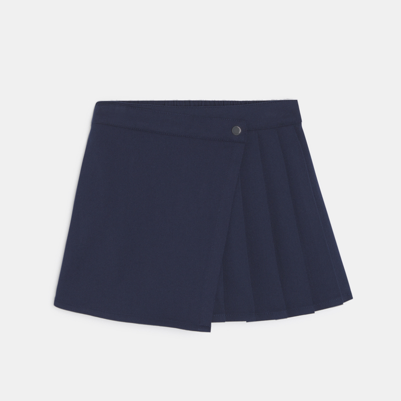 Falten-Skort marineblau Mädchen