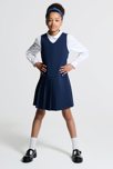 Robe sans manches plissée bleu marine Fille 4
