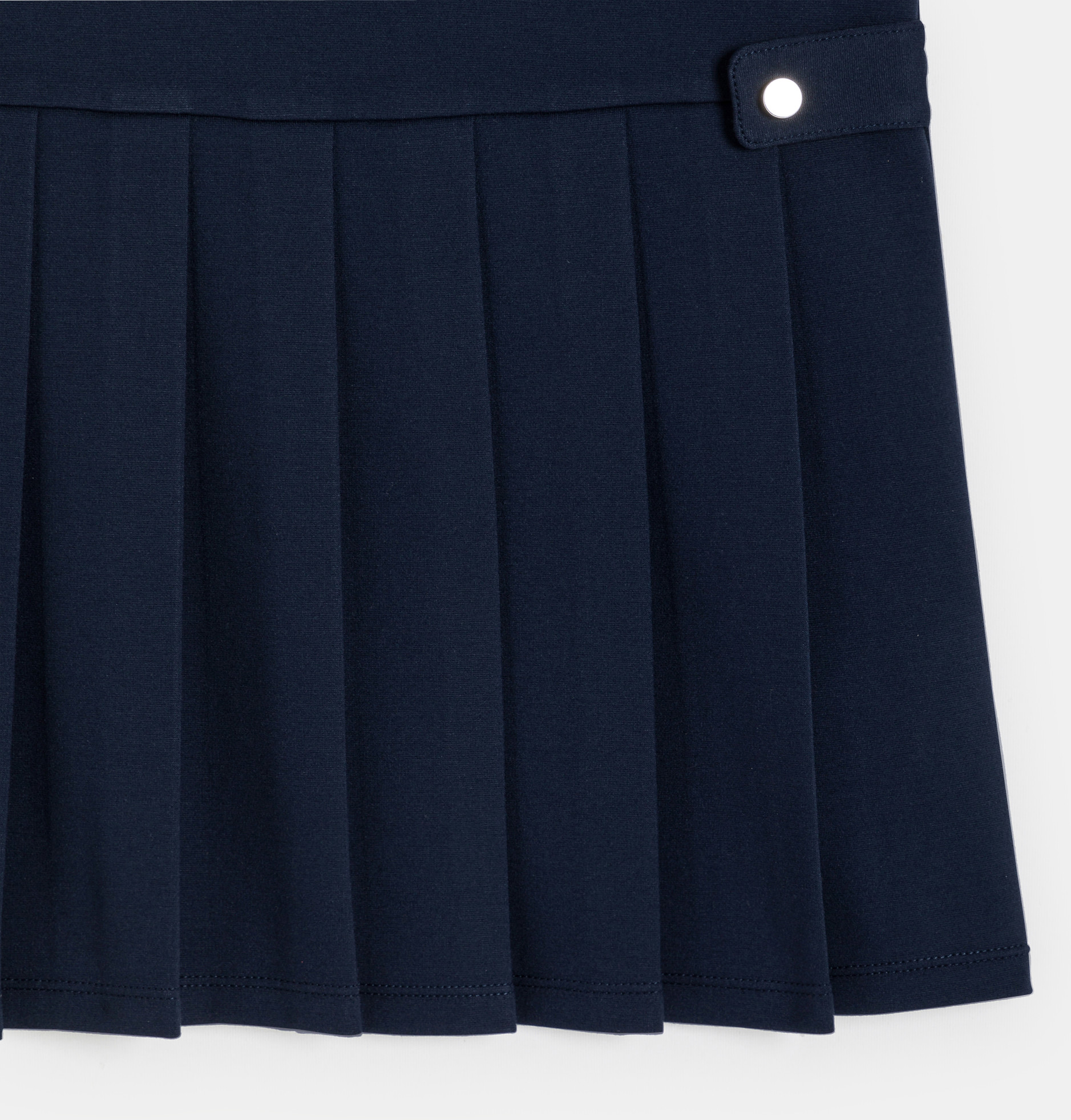 Robe sans manches plissée bleu marine Fille
