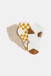 Chaussettes basses marron bébé garçon (lot de 3)