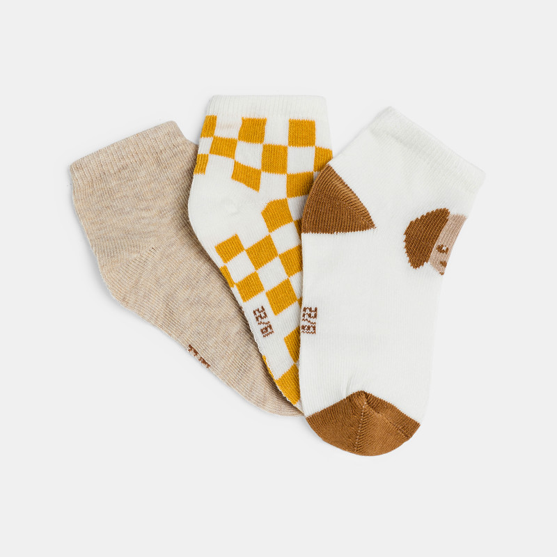 Söckchen braun Kleinkind Junge (3er-Pack)