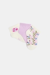 Socquettes fleurs mauve bébé fille (lot de 3)
