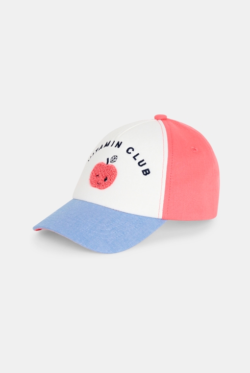 Casquette pomme rose bébé fille 1