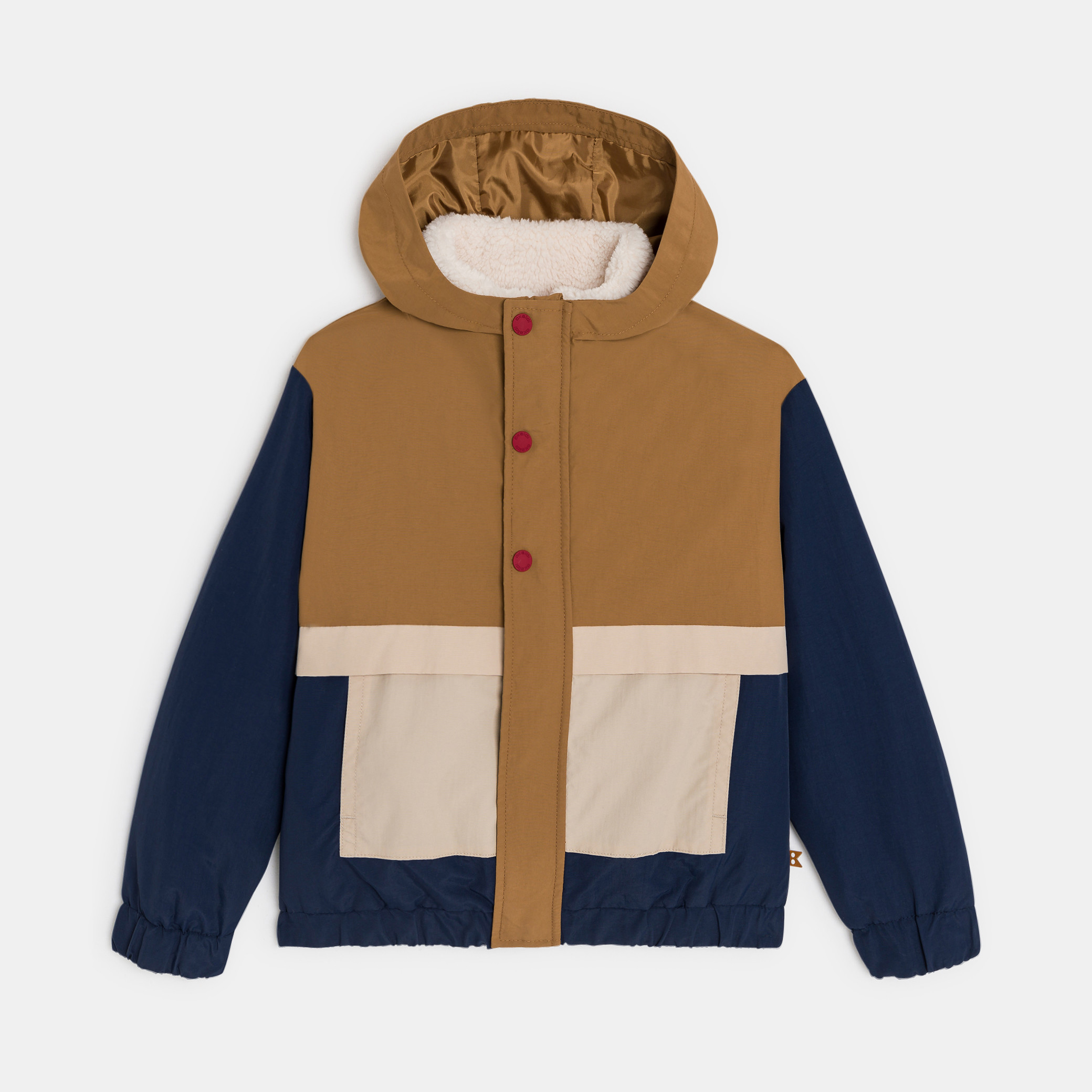 Blouson Parka Okaïdi Pour Garçon - Taille 10 Ans - Couleur Marron - 100% Coton - Occasion Très Bon état