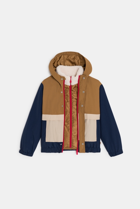 Blouson 3 en 1 marron Garçon