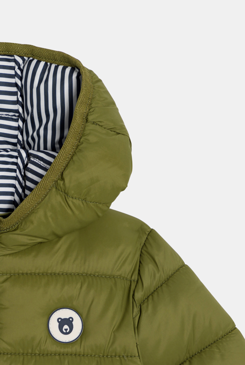 Doudoune matelassée à capuche vert kaki bébé garçon 2