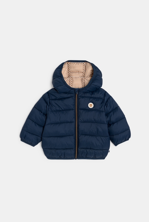 Doudoune matelassée à capuche bleu bébé garçon 1