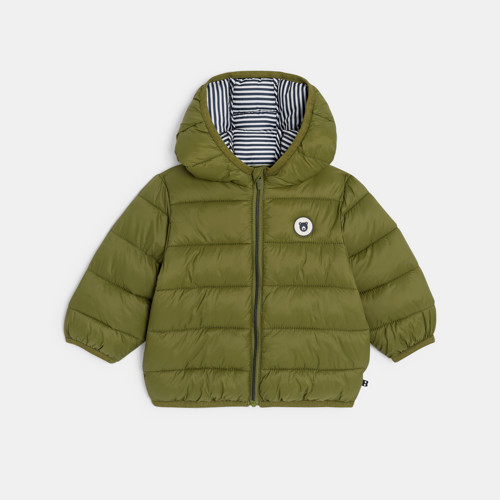 Doudoune Matelassée À Capuche Vert Kaki Bébé Garçon - Kaki Moyen - 18M - OBAIBI