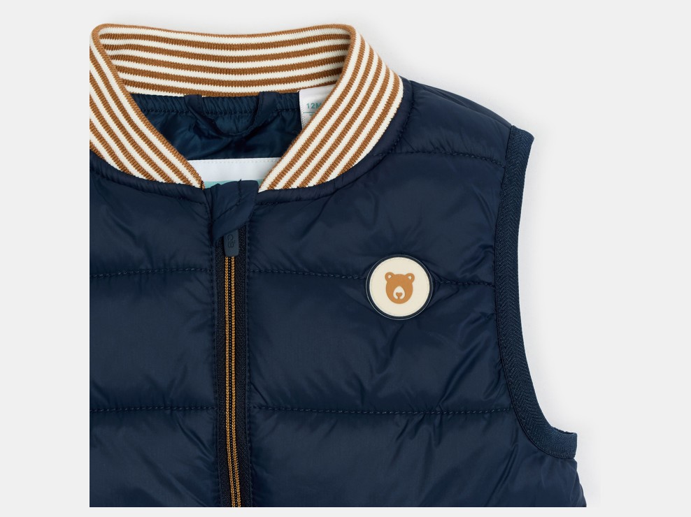 Doudoune light sans manches bleu marine bébé garçon 2