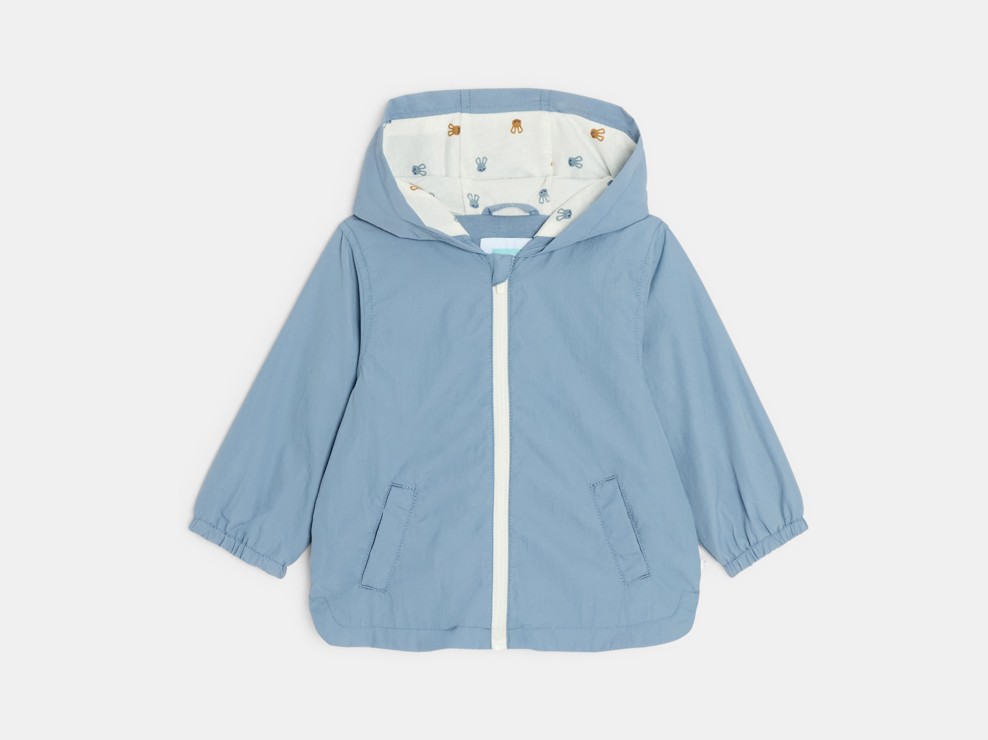 Blouson mit Kapuze hellblau Kleinkind Junge 2