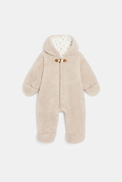 Combipilote chaude sherpa rose bébé fille 1