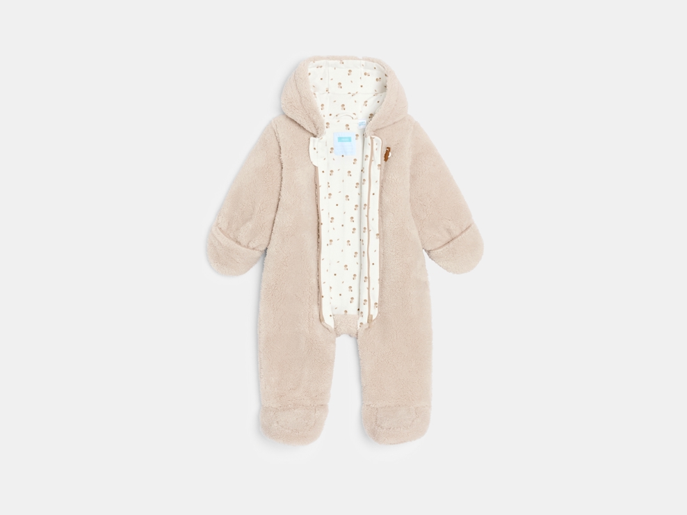 Combipilote chaude sherpa rose bébé fille 2