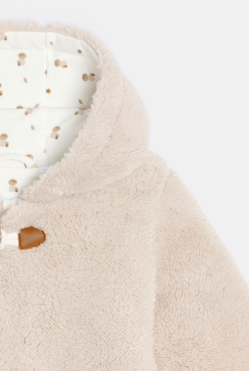 Buzo de bebé cálido sherpa rosa bebé niña 2