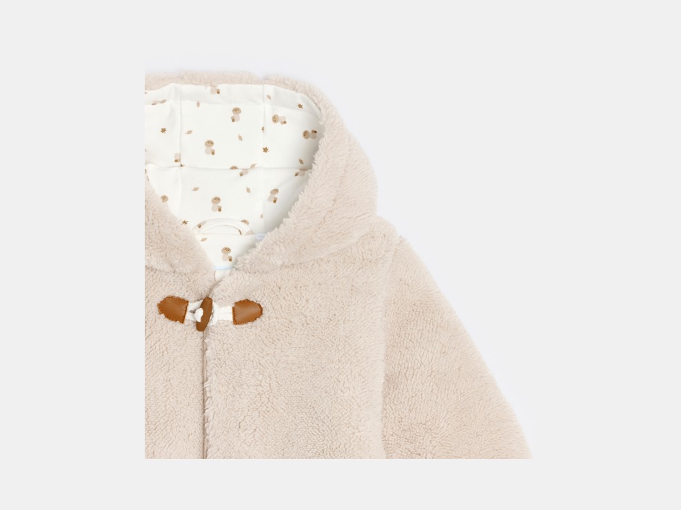 Combipilote chaude sherpa rose bébé fille 2