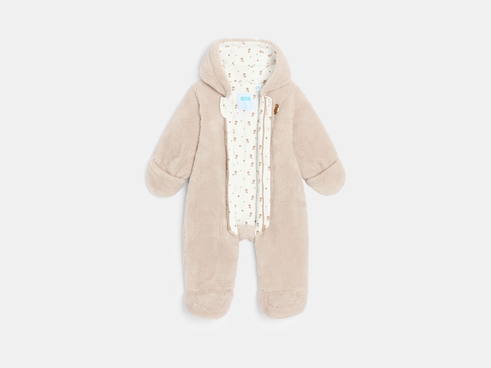 Combipilote chaude sherpa rose bébé fille 2