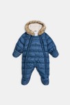Combinaison bébé bleue fourrure