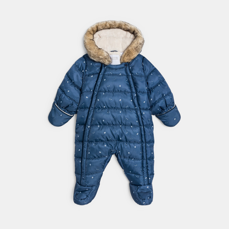 Jumpsuit Kleinkind blau Pelz
