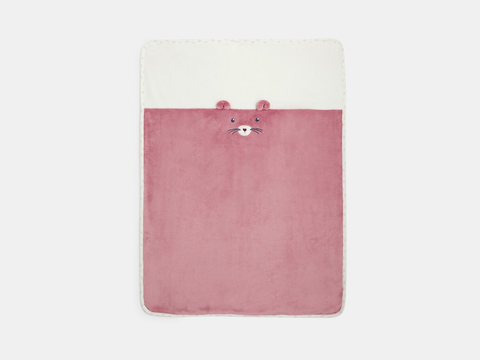 Decke Bär Softboa und Jersey rosa Kleinkind Mädchen 2