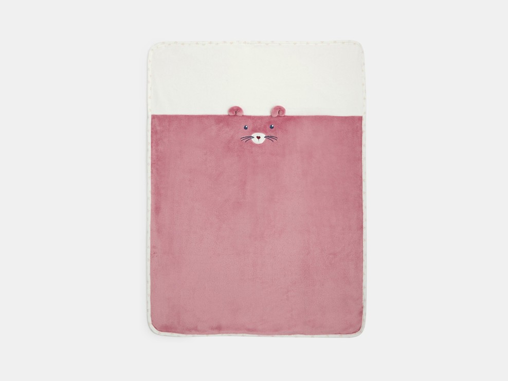 Decke Bär Softboa und Jersey rosa Kleinkind Mädchen 2