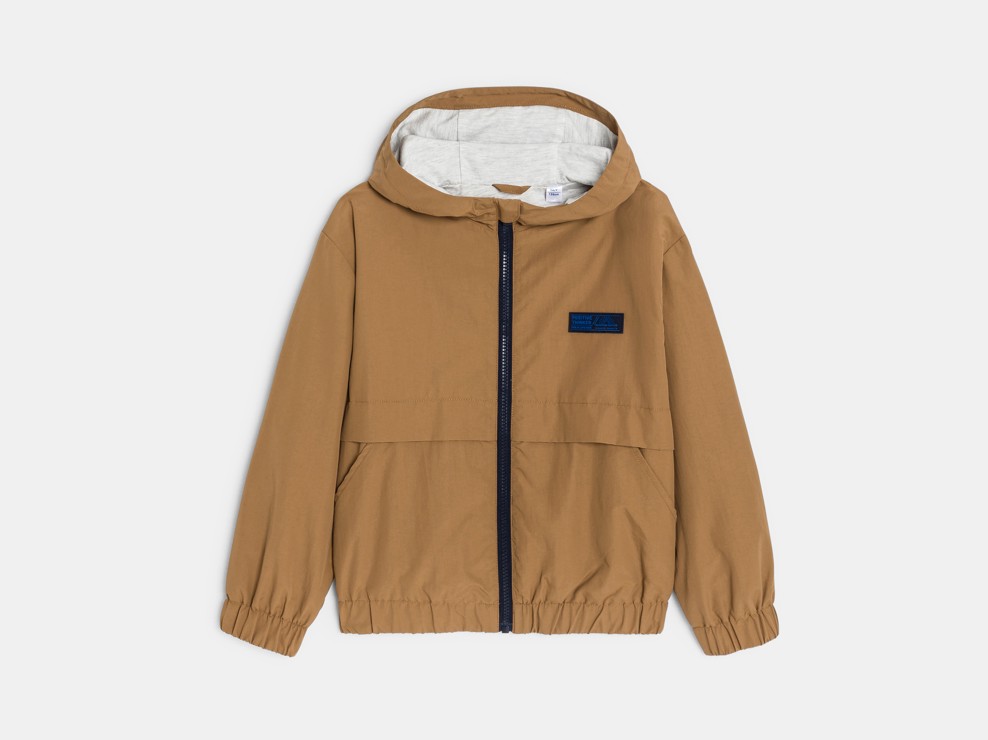 Braune wasserabweisende Windjacke für Jungen 1