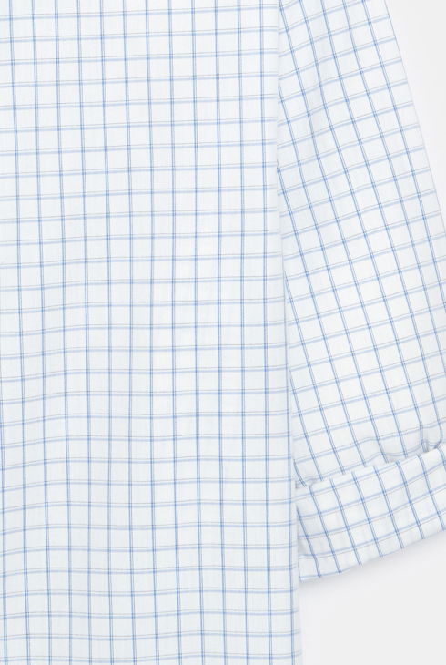 Chemise à petits carreaux bleu ciel Femme