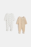 Dors-bien velours ourson marron bébé garçon (lot de 2)