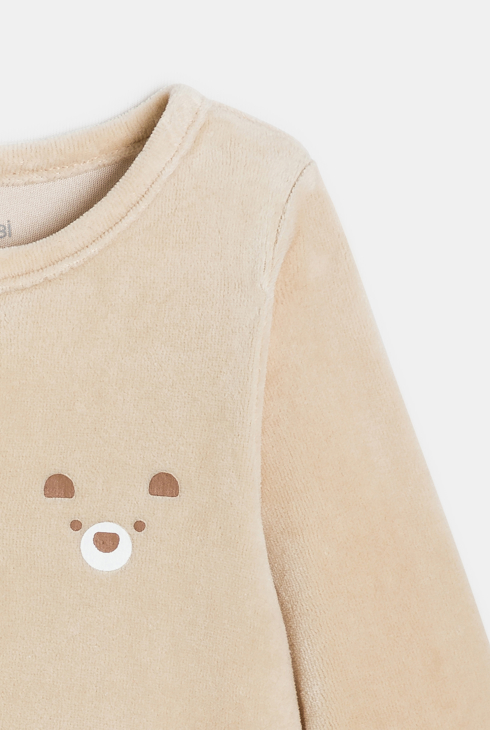 Dors-bien velours ourson marron bébé garçon (lot de 2)