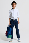 Chemise à petits motifs imprimés blanc Garçon 4