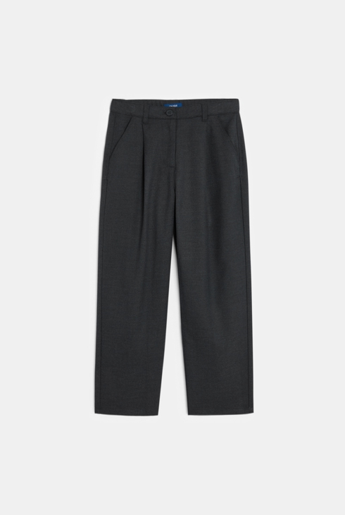Pantalón sastre de pinzas gris antracita niña 1