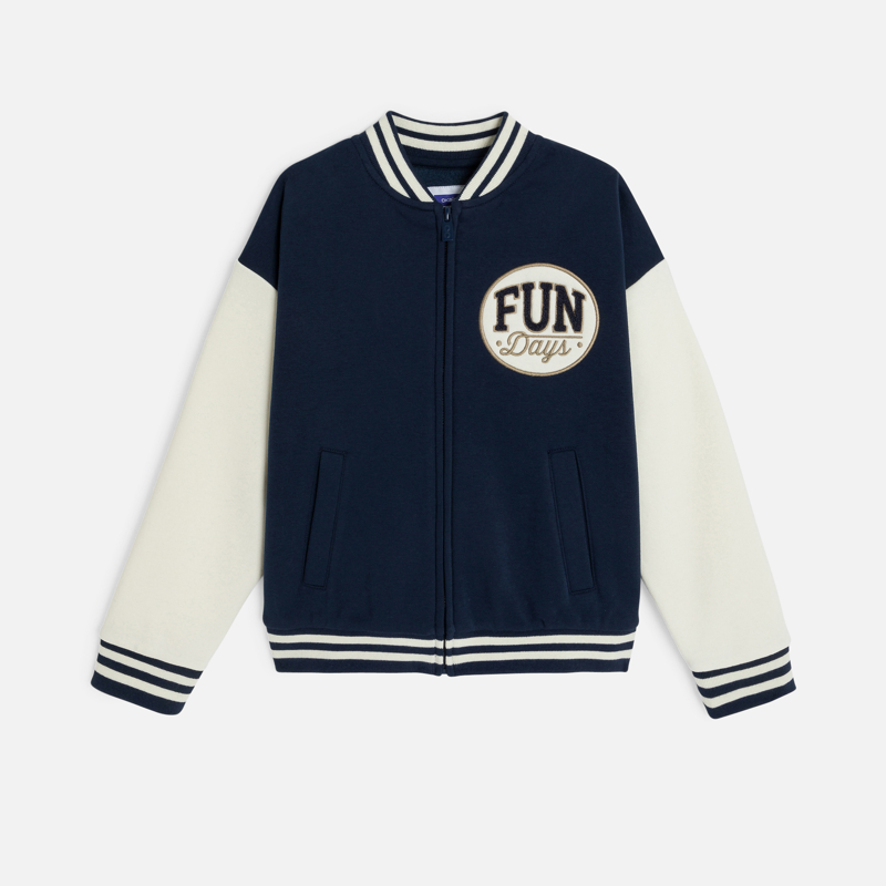 Schwarzes College-Sweatshirt für Jungen