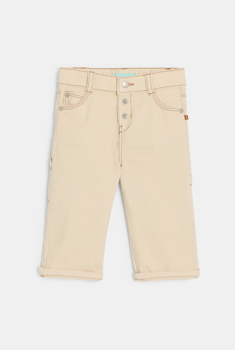 Pantalon denim beige bébé garçon 1