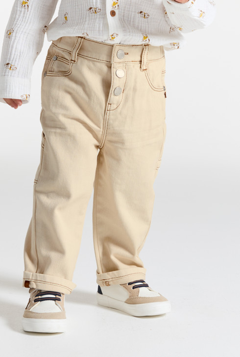 Beige denimbroek voor babyjongens 2