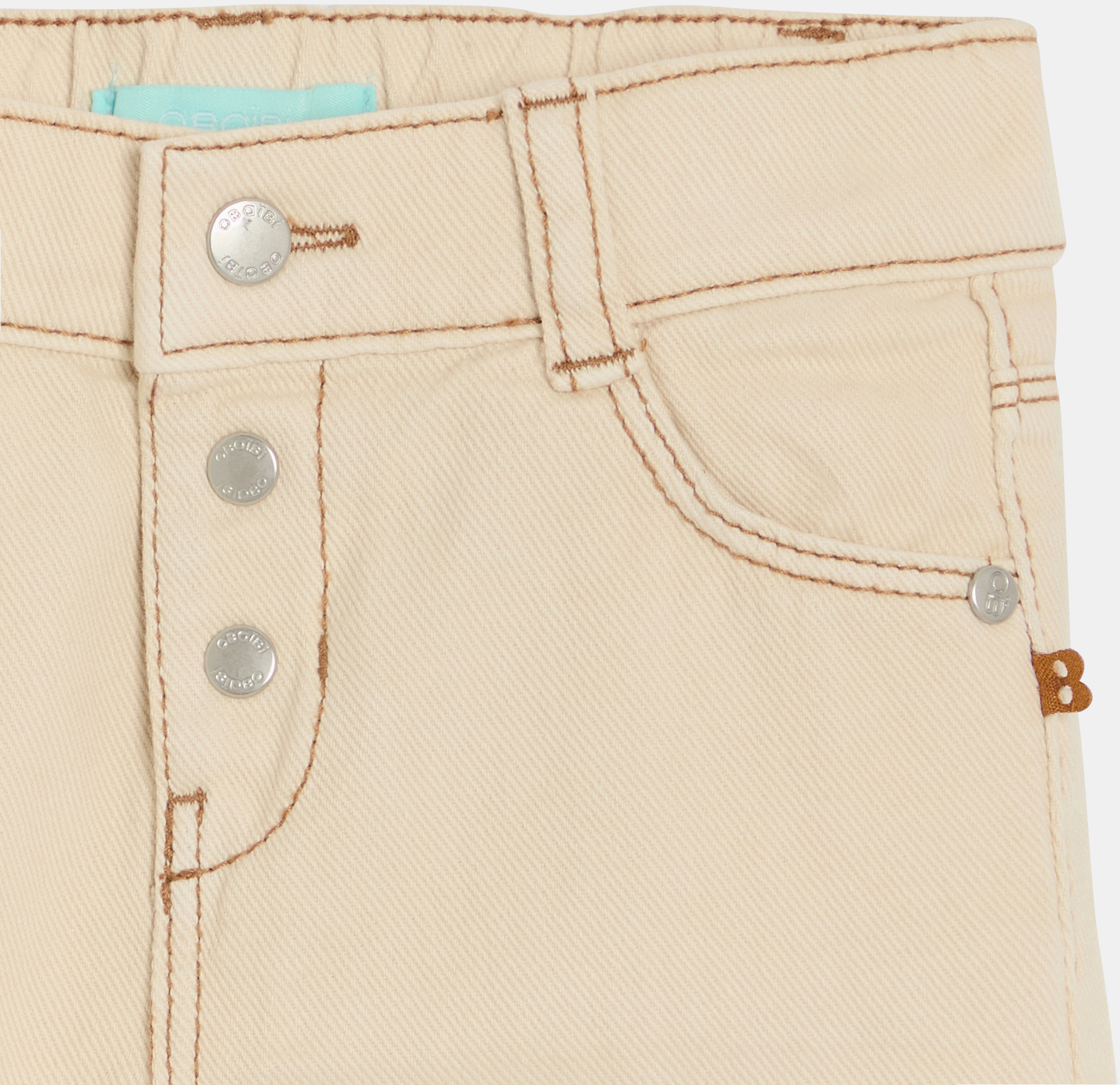 Pantalon denim beige bébé garçon