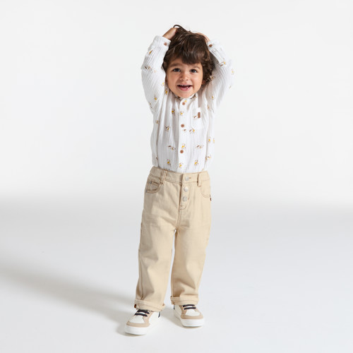 Pantalon Denim Beige Bébé Garçon - Denim Beige - 6M - OBAIBI