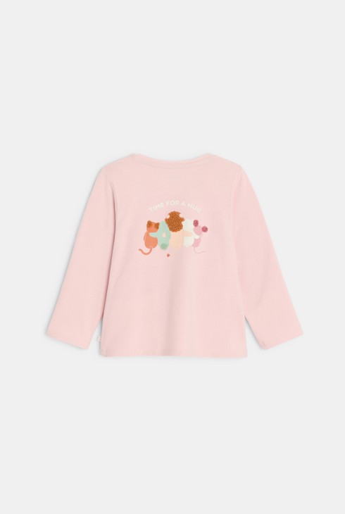 T-Shirt Langarm Maus weiß Kleinkind Mädchen 2