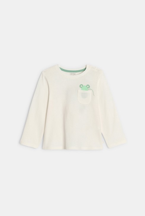 Camiseta de manga larga conejo rosa bebé niña 1
