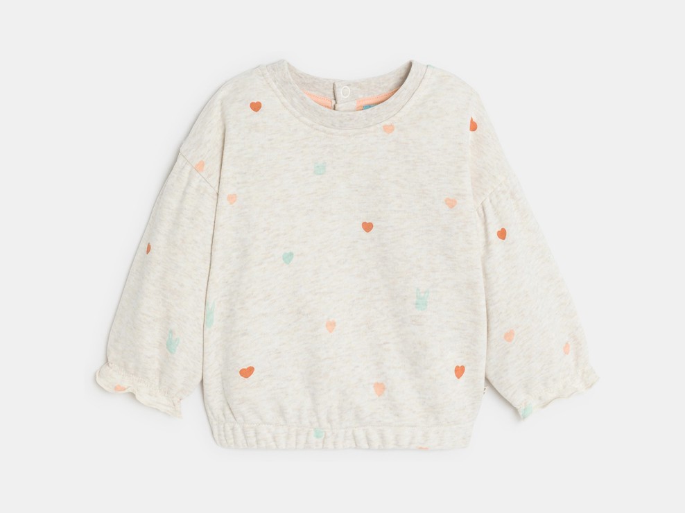 Dessuadora moletó cors blanca bebè nena 2