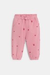 Pantalon fille rose avec nœud