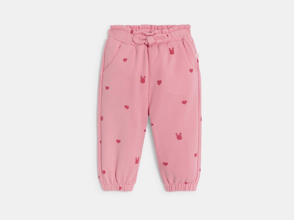 Hose Mädchen rosa mit Schleife 1