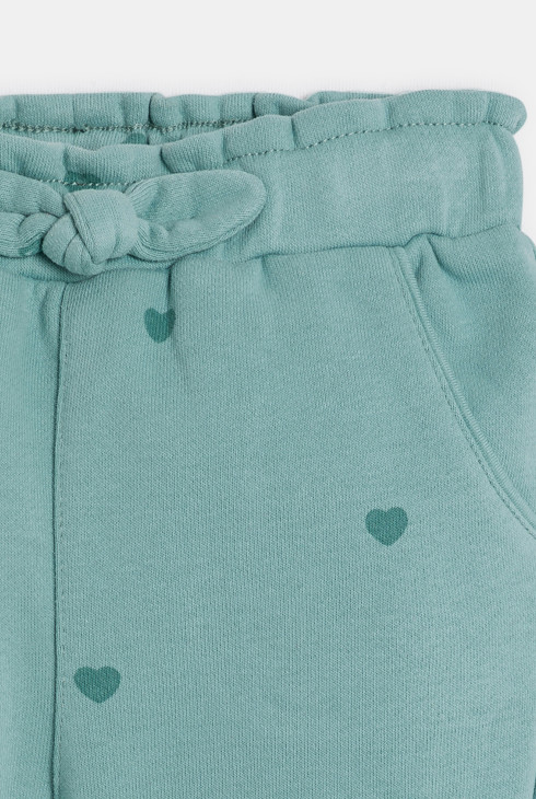 Pantalon vert avec nœud