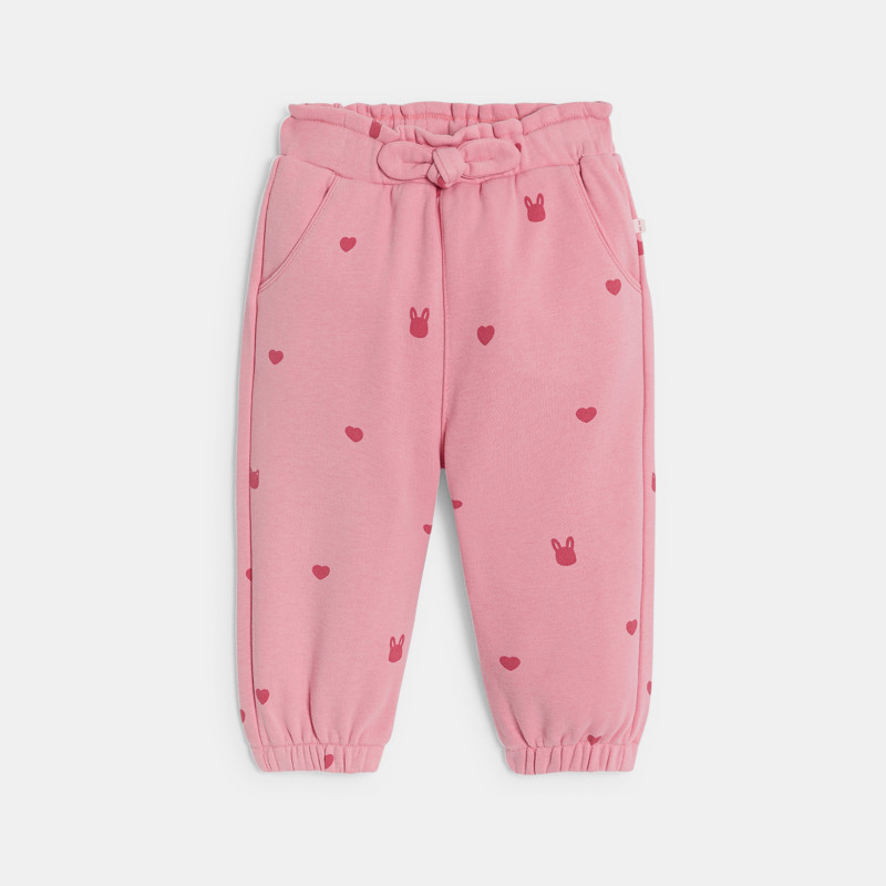 Hose Mädchen rosa mit Schleife