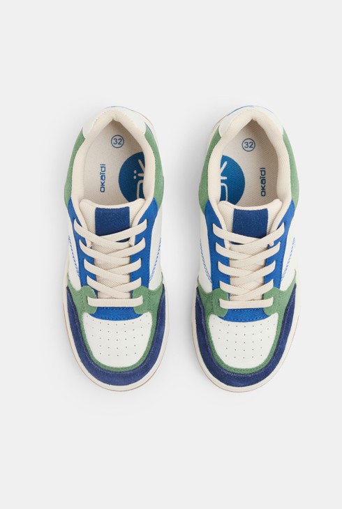 Basket basse street vert garçon 2