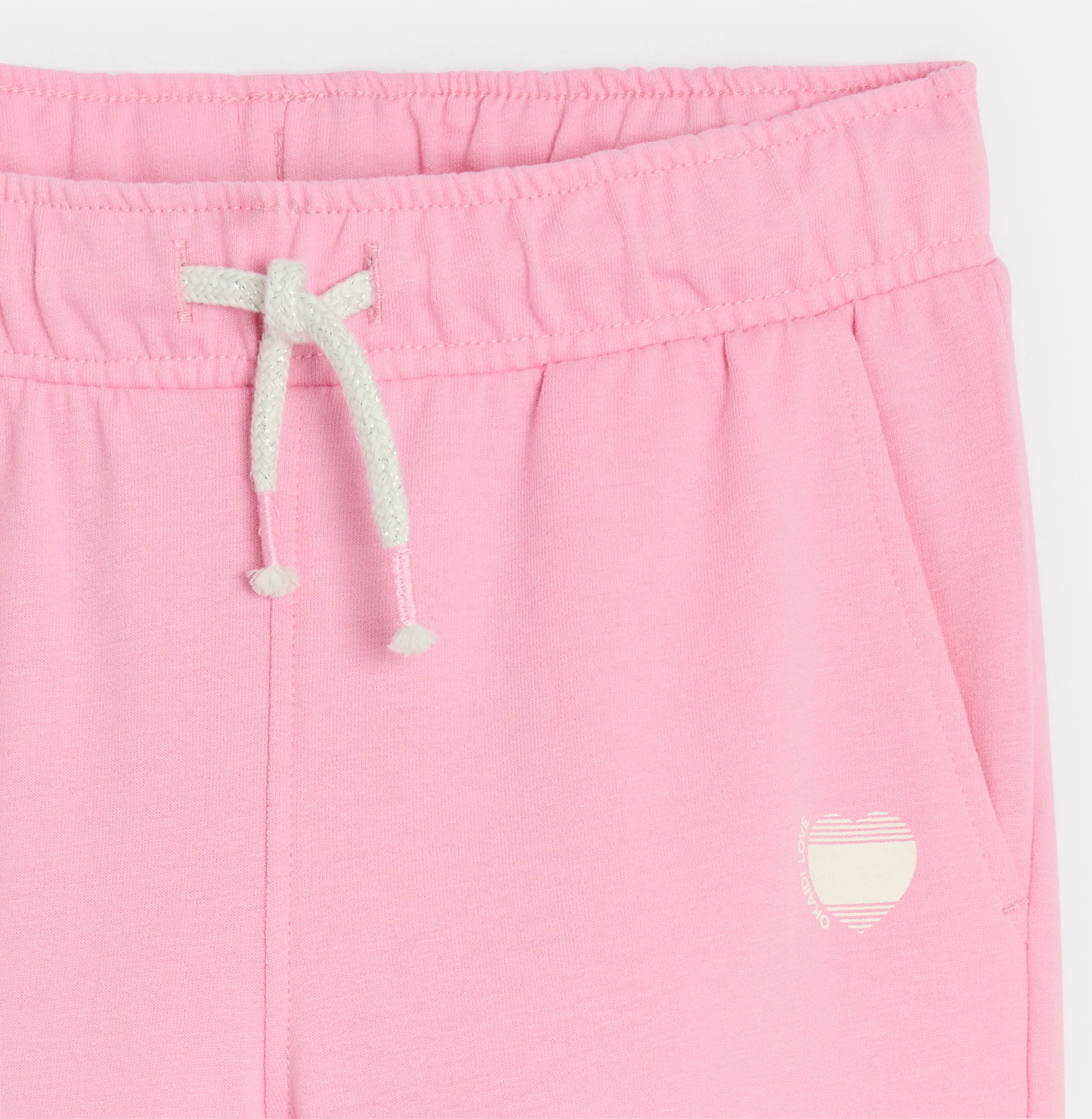 Jogginghose rosa aus Molton Mädchen 2