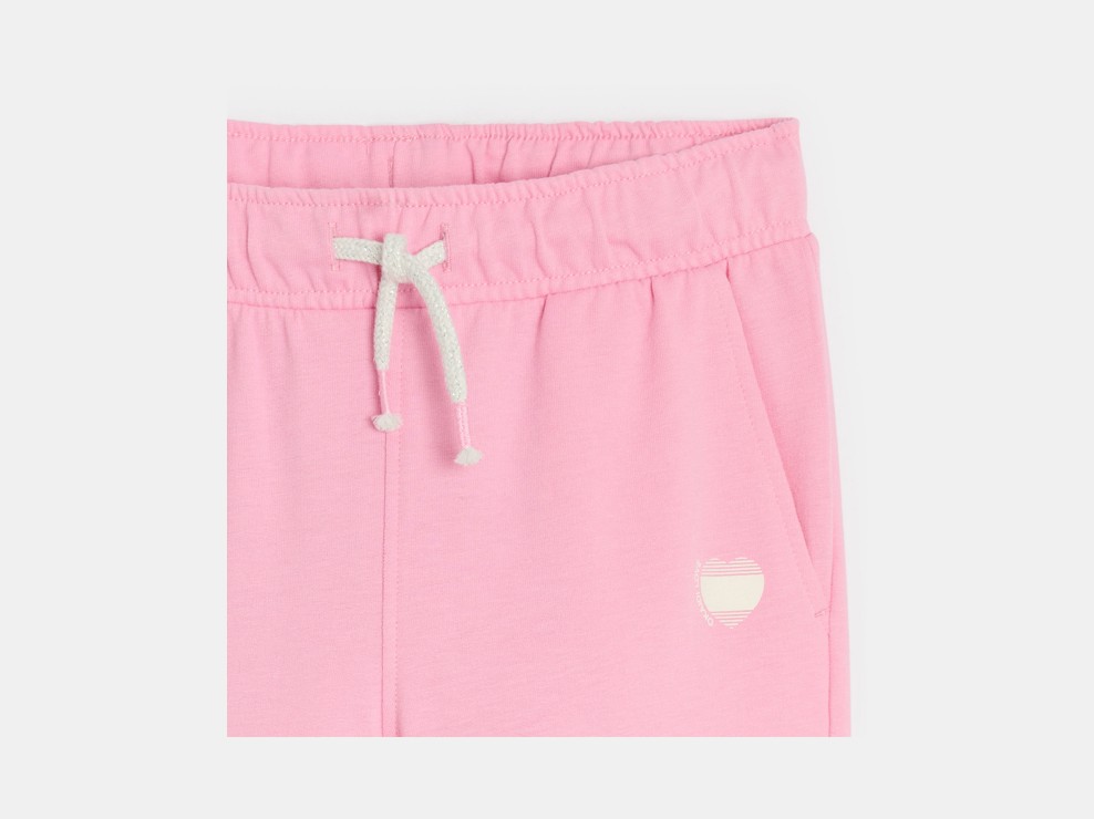 Jogging rose en molleton Fille 2