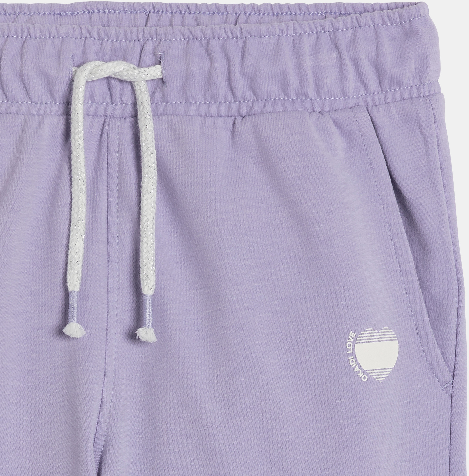 Jogging en molleton uni violet Fille