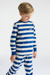 Pijama de rayas azul niño 3