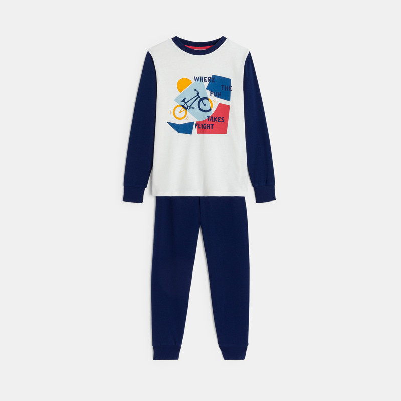 2-teiliger Pyjama aus Jersey marineblau Jungen