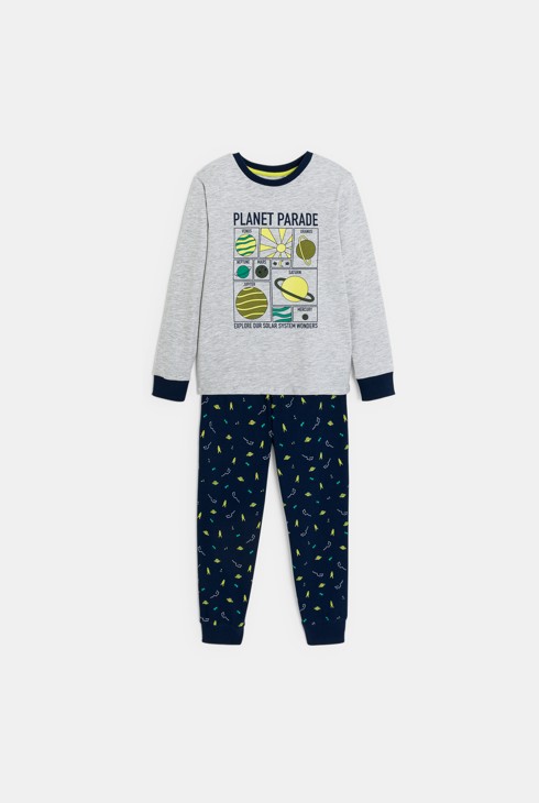 Pijama niño gris 1