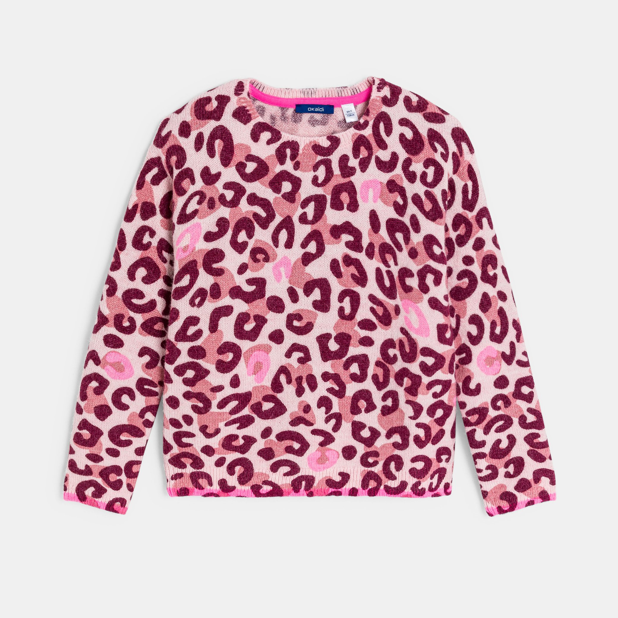 Pull Fille Crew Clothing Company 5-6 Ans Rose Multicolore Motif Animaux - Occasion Excellent état